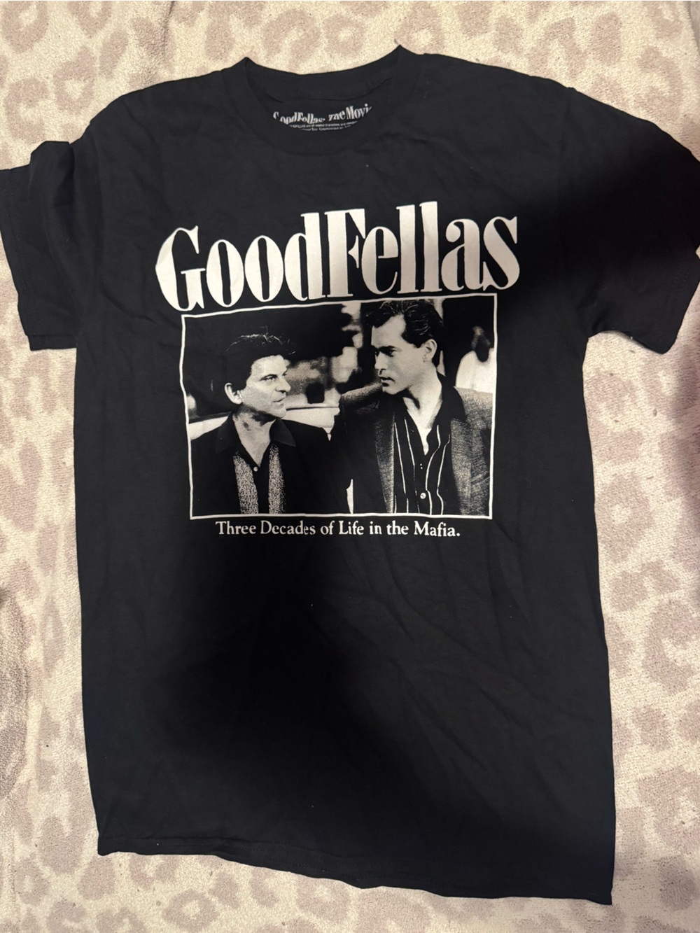 Ripple Junction Black Graphic Tee with White Print